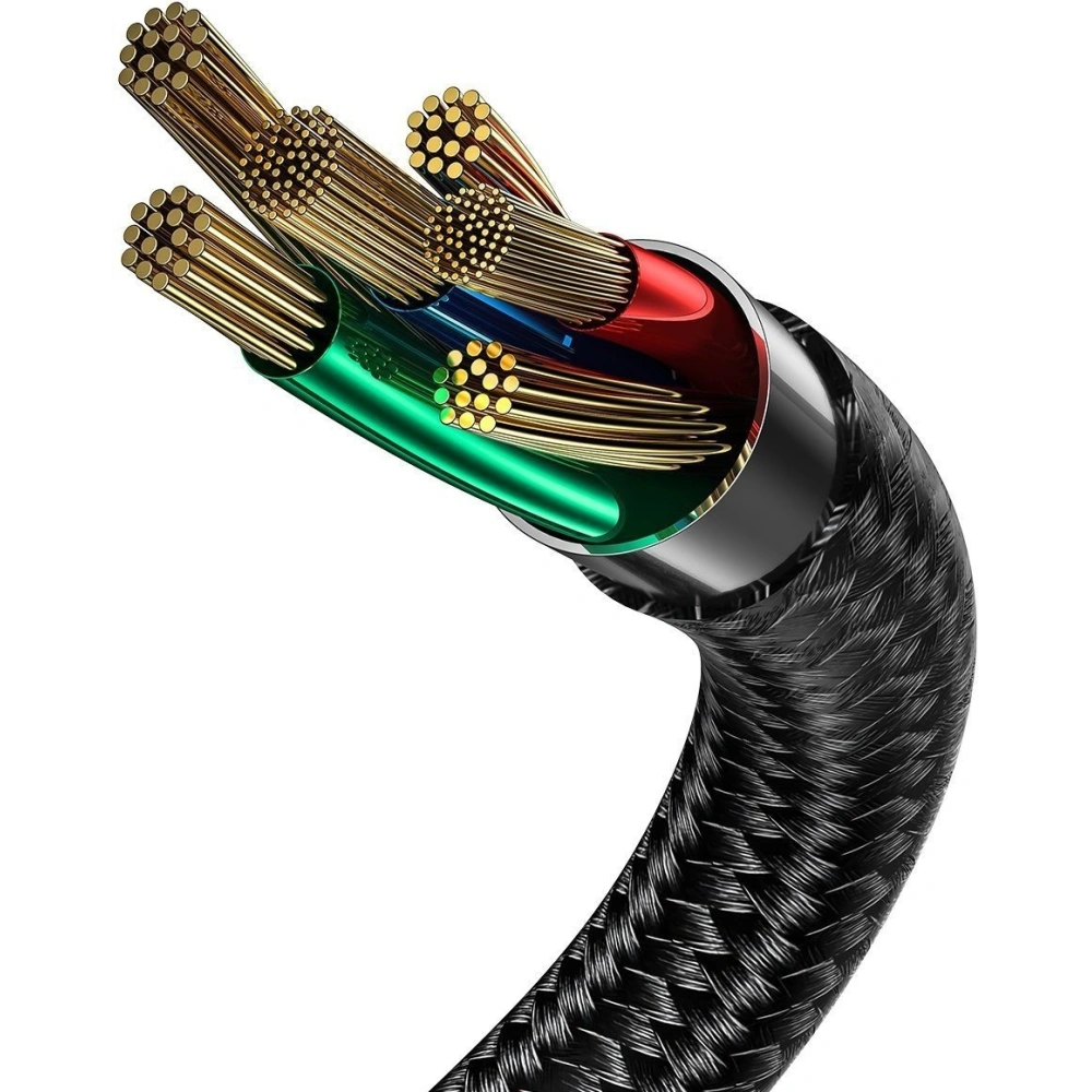 Kabel USB-C z podświetleniem LED Baseus Halo do Huawei SuperCharge, 5A, 1m, 40W (czarny)