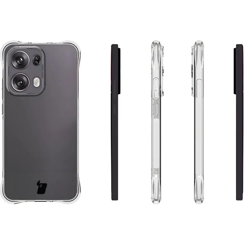 Etui + 2x folia na ekran Bizon Case Clear Pack do Oppo Reno13 Pro