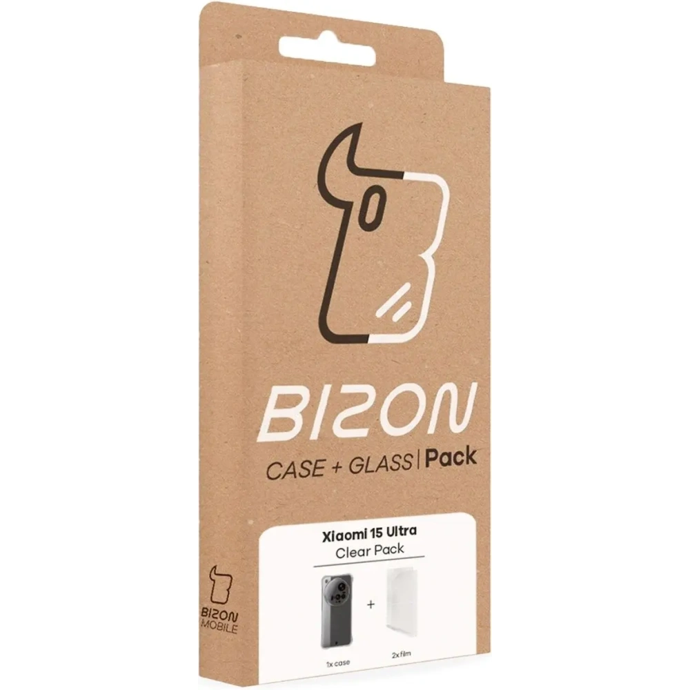 Etui + 2x folia na ekran Bizon Case Clear Pack do Xiaomi 15 Ultra