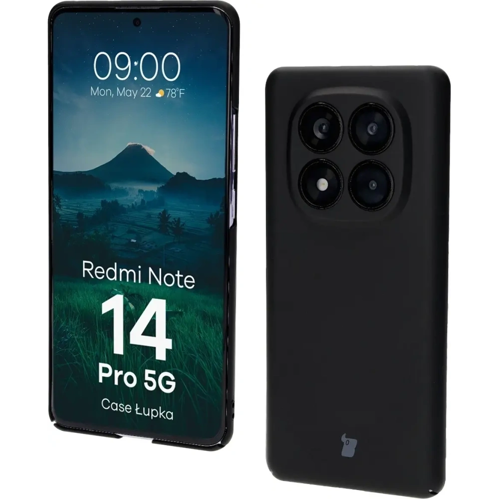 Etui Bizon Case Łupka do Xiaomi Redmi Note 14 Pro 5G czarne