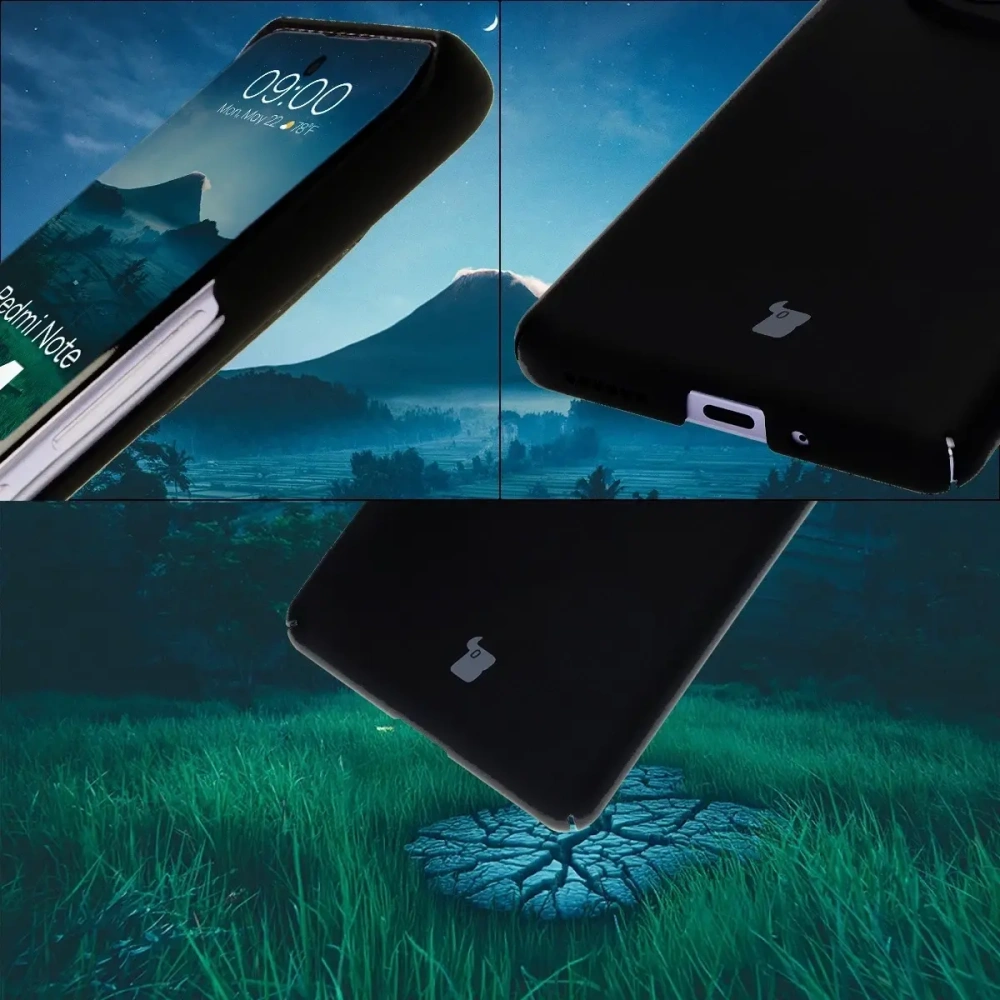 Etui Bizon Case Łupka do Xiaomi Redmi Note 14 Pro 5G czarne