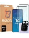 Bizon Edge 2 3D Csomag 2x edzett üveg + 1x lencsevédő Xiaomi Redmi Note 14 Pro Plus 5G-hez