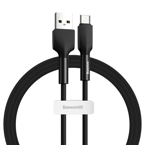 Kup Kabel USB-C Baseus Silikon, 3A, 1m (černý) - BSU1515BLK - {ean13} - Sklep Home Screen