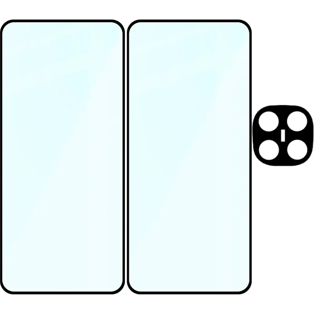 2x szkło na ekran + 1x na aparat Bizon Edge 2 3D Pack do Xiaomi Redmi Note 14 Pro+ Plus 5G