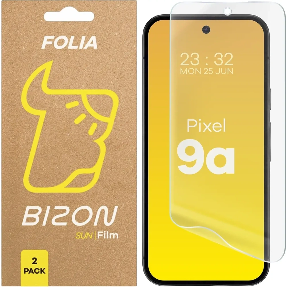 Folia matowa Bizon Glass Film Sun do Google Pixel 9a [2 PACK]