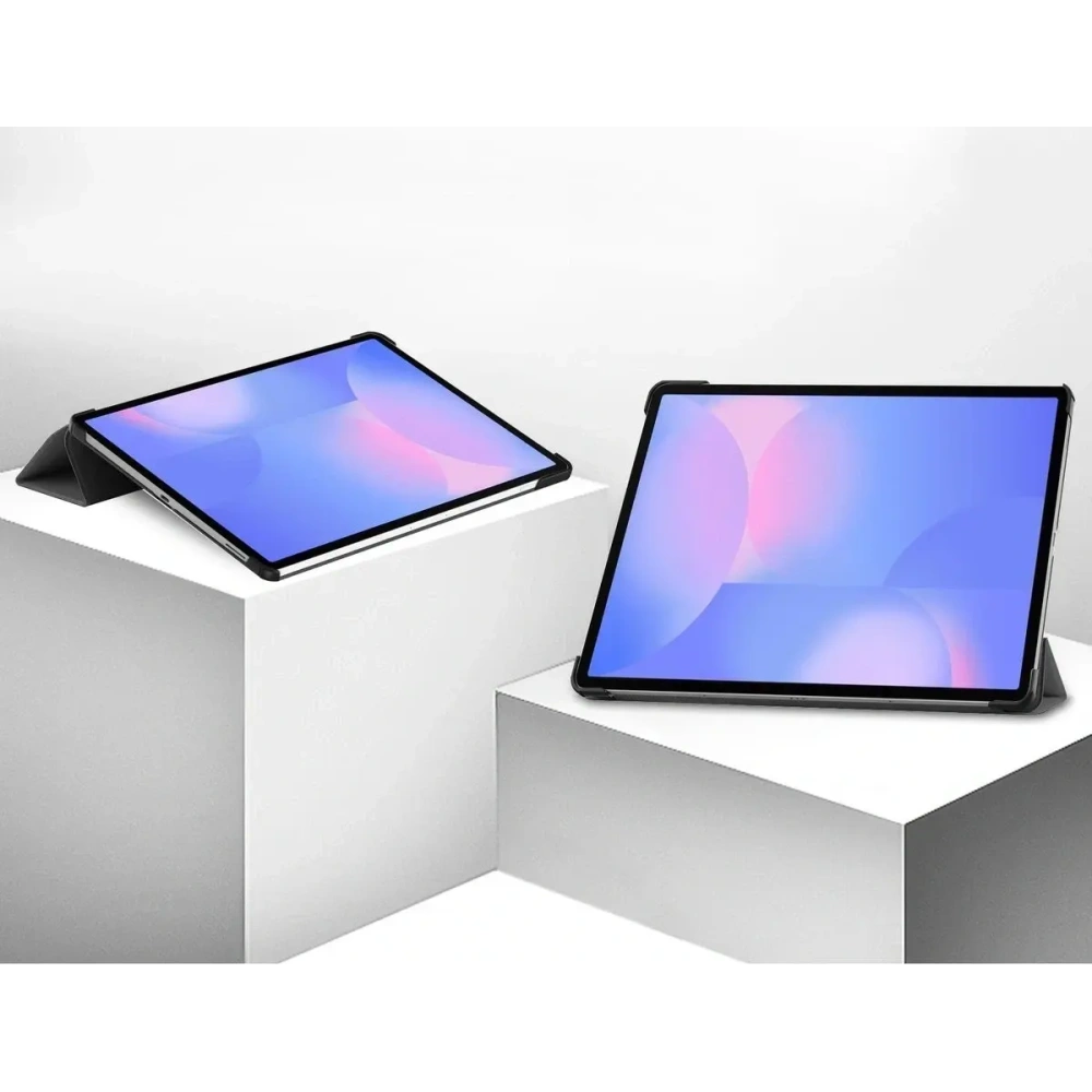 Etui z klapką Bizon Case Tab Croc do Samsung Galaxy Tab S10 FE+ Plus szare