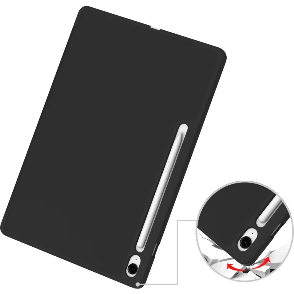 Etui z klapką Bizon Case Tab Lizard do Samsung Galaxy Tab S10 FE+ Plus czarne