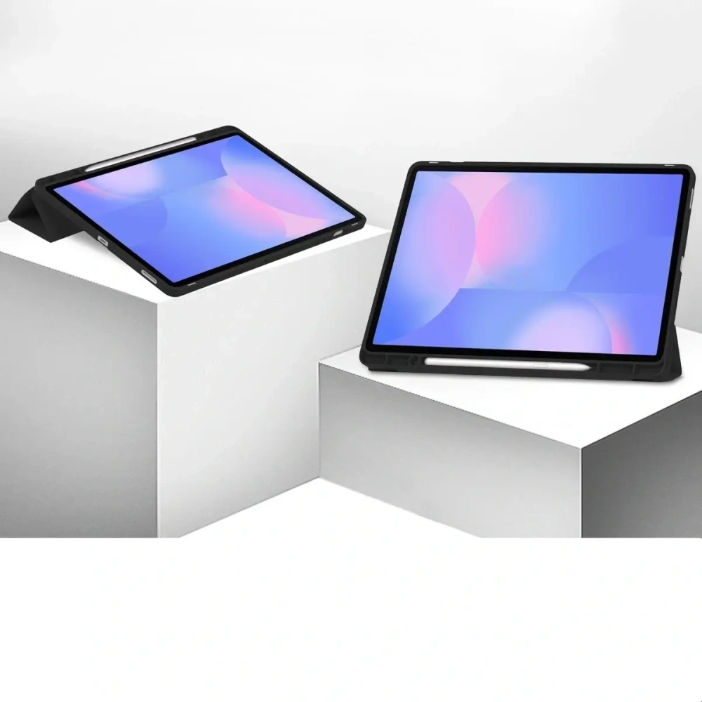 Etui z klapką Bizon Case Tab Lizard do Samsung Galaxy Tab S10 FE+ Plus czarne