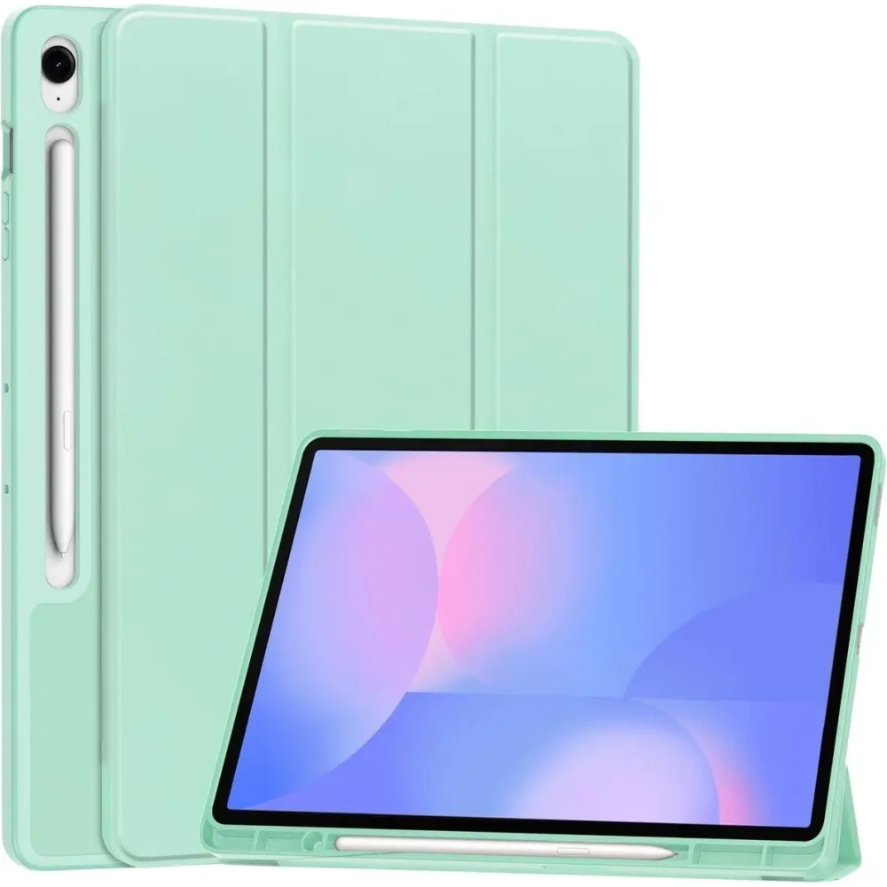 Etui z klapką Bizon Case Tab Lizard do Samsung Galaxy Tab S10 FE+ Plus miętowe