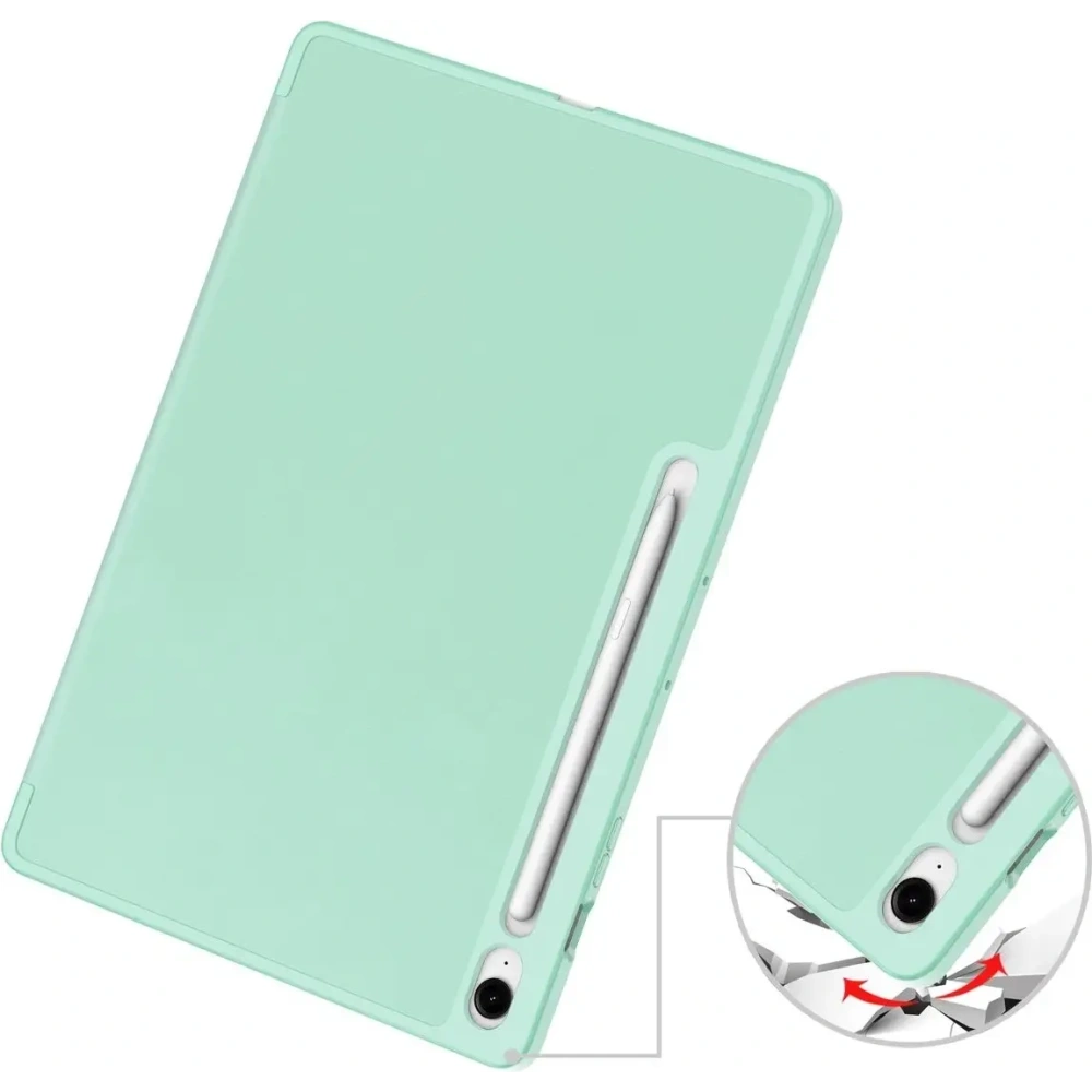 Etui z klapką Bizon Case Tab Lizard do Samsung Galaxy Tab S10 FE+ Plus miętowe