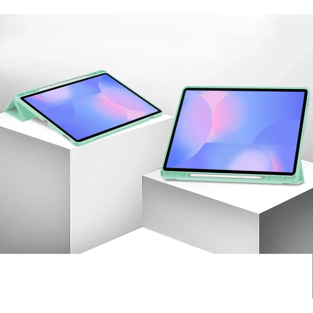 Etui z klapką Bizon Case Tab Lizard do Samsung Galaxy Tab S10 FE+ Plus miętowe