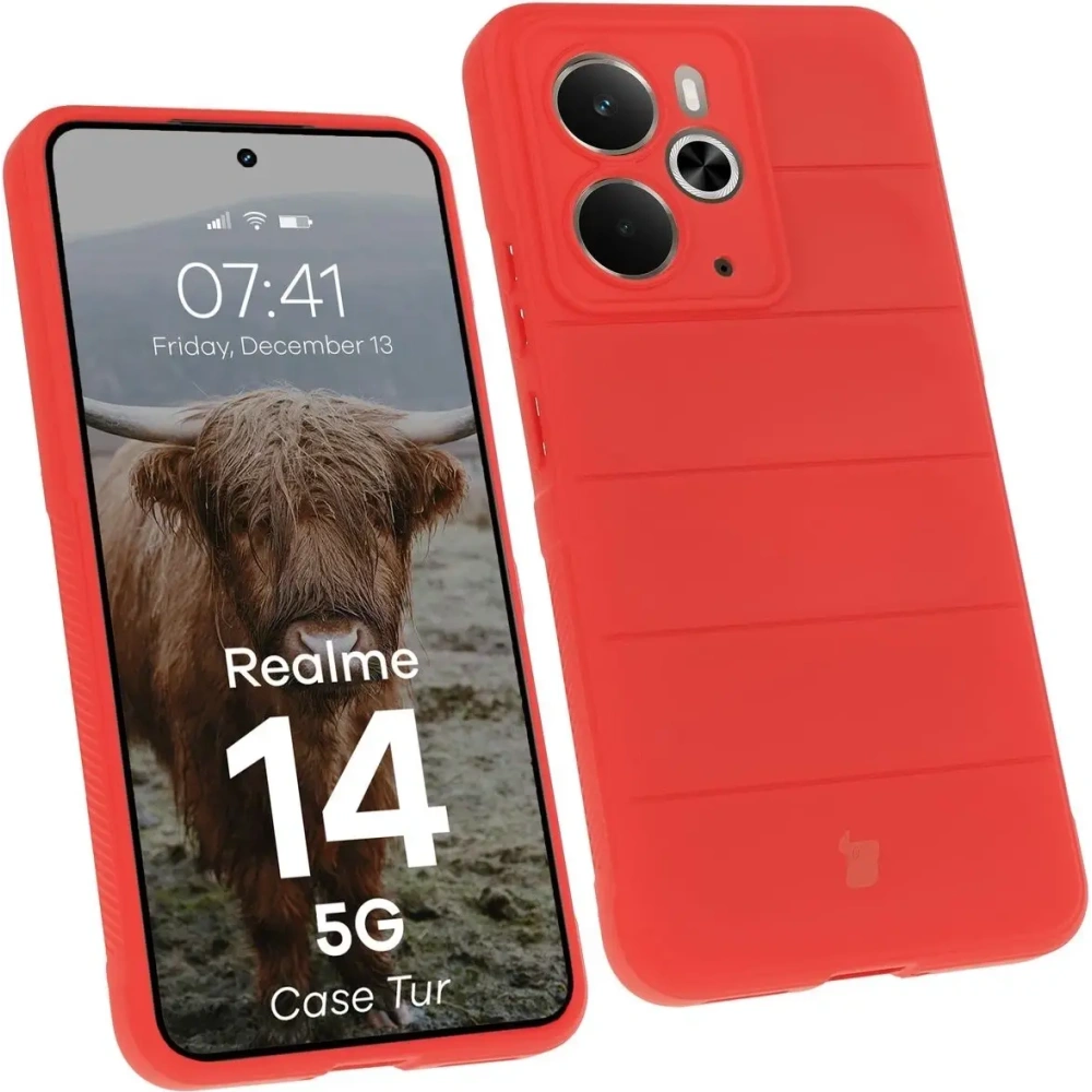 Pancerne etui Bizon Case Tur do Realme 14 5G czerwone