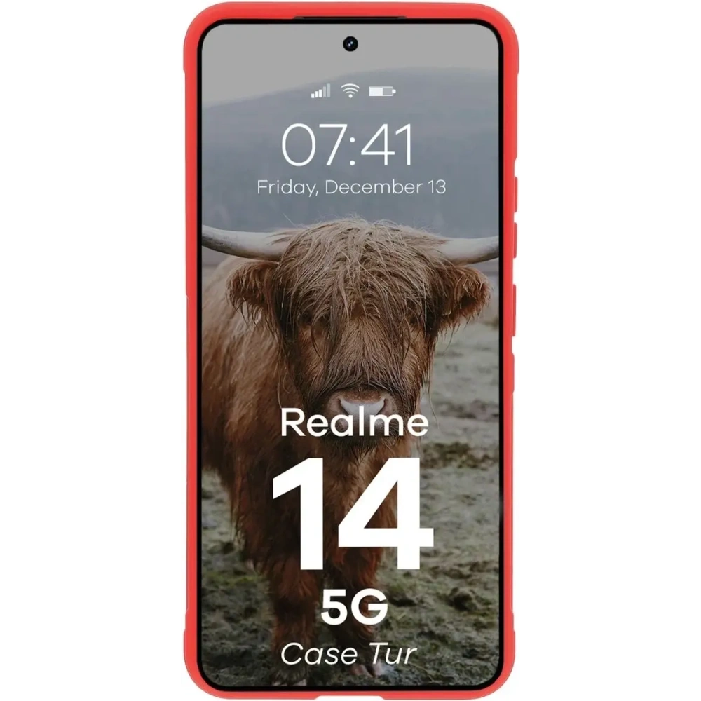 Pancerne etui Bizon Case Tur do Realme 14 5G czerwone