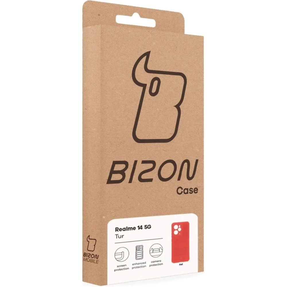 Pancerne etui Bizon Case Tur do Realme 14 5G czerwone