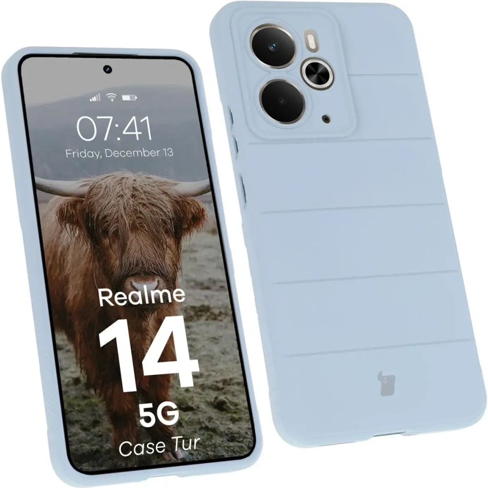 Pancerne etui Bizon Case Tur do Realme 14 5G jasnoniebieskie