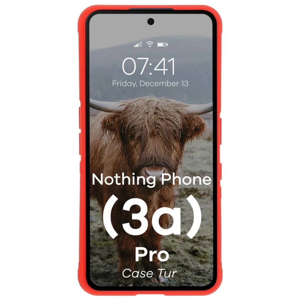 Pancerne etui Bizon Case Tur do Nothing Phone (3a) Pro czerwone