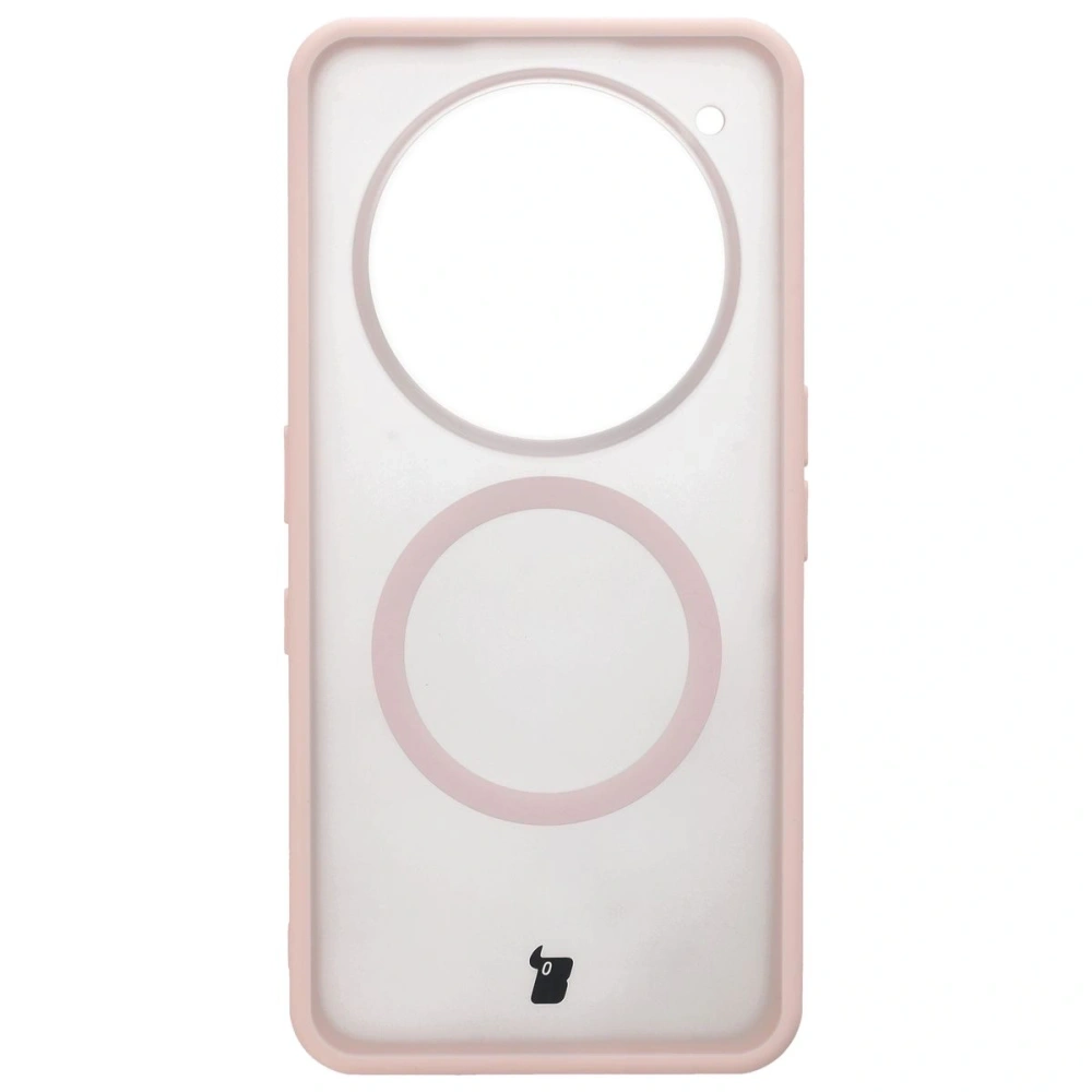 Etui z pierścieniem magnetycznym Bizon Case MatteO do Nothing Phone (3a) Pro przydymione-różowe