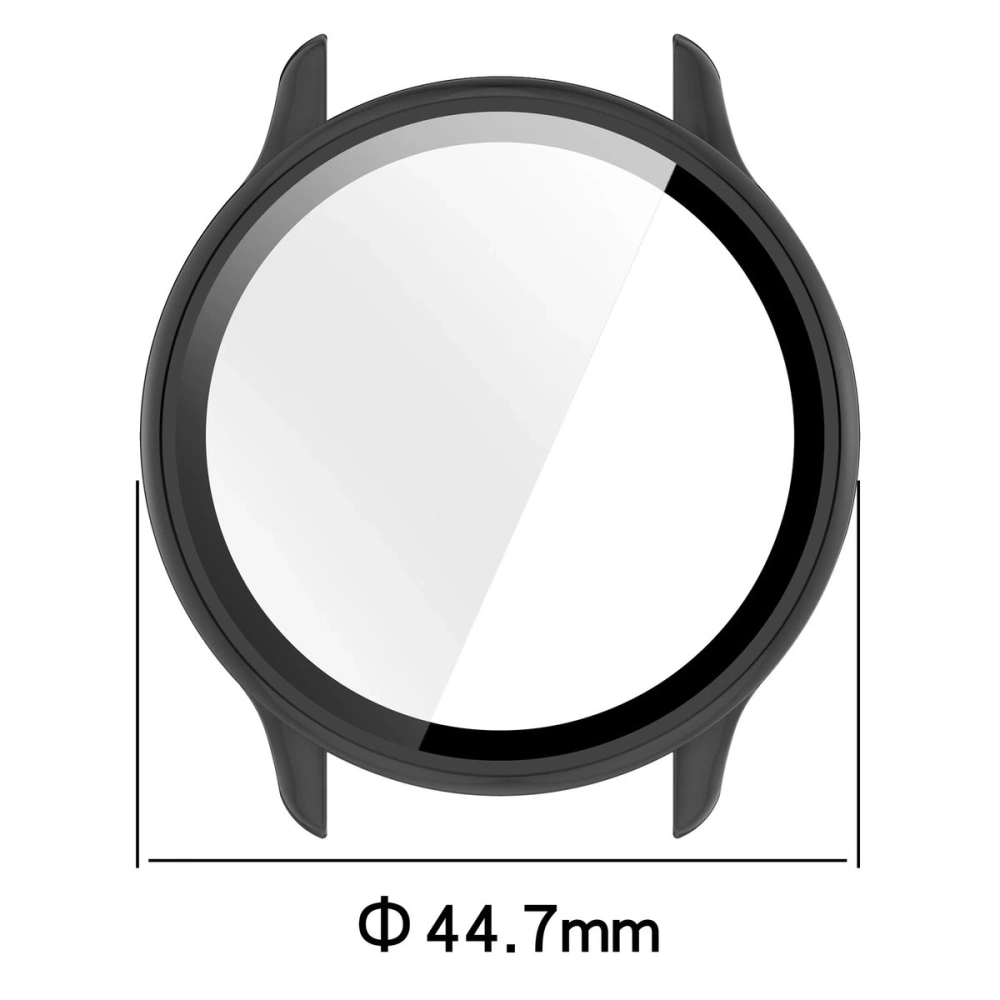 Etui ze szkłem do zegarka Bizon Case+Glass Watch do Garmin Vivoactive 6 czarne