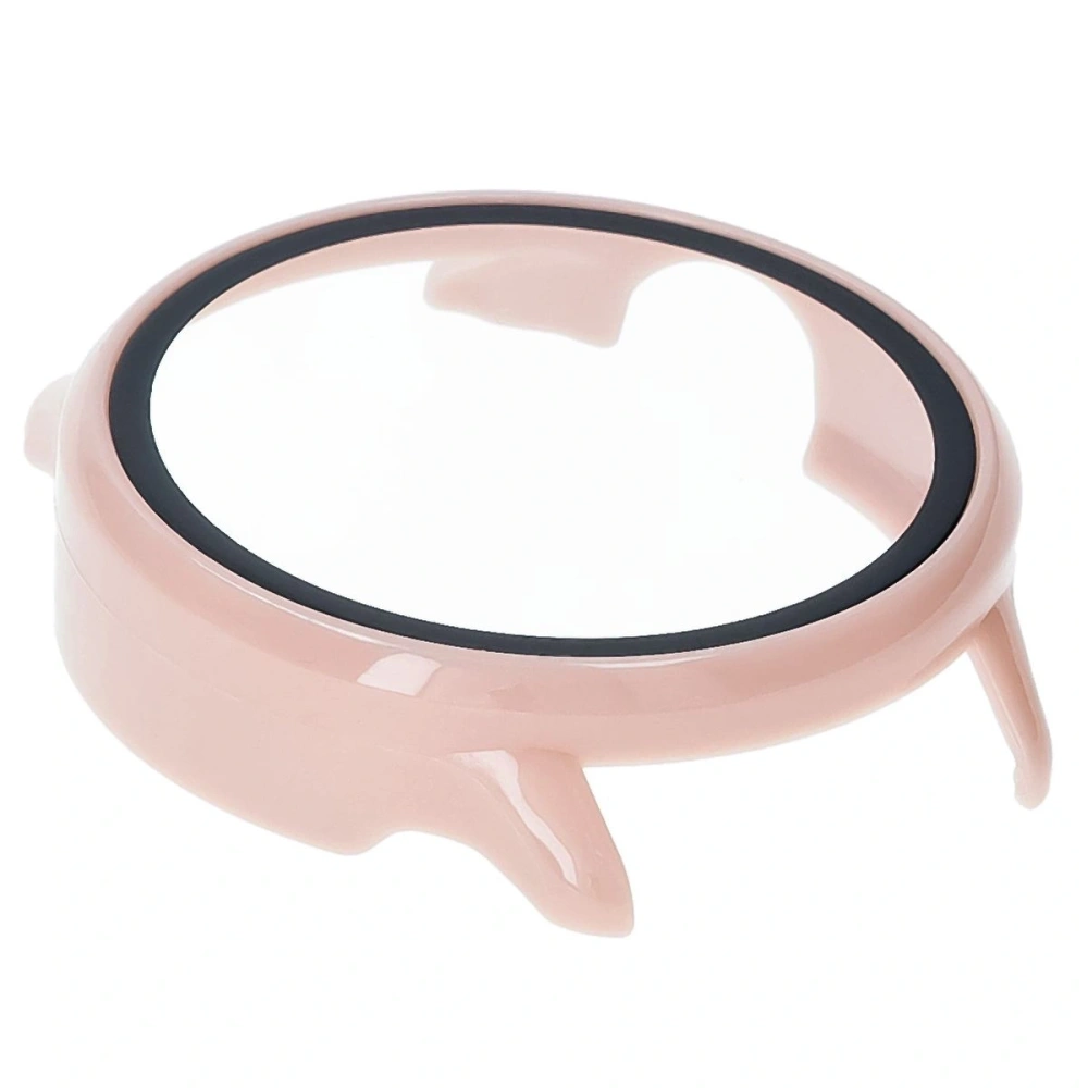 Etui ze szkłem do zegarka Bizon Case+Glass Watch do Garmin Vivoactive 6 różowe