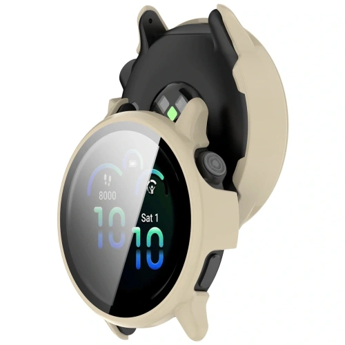 Kup Etui ze szkłem do zegarka Bizon Case+Glass Watch do Garmin Vivoactive 6 beżowe - BIZ9232 - {ean13} - Sklep Home Screen