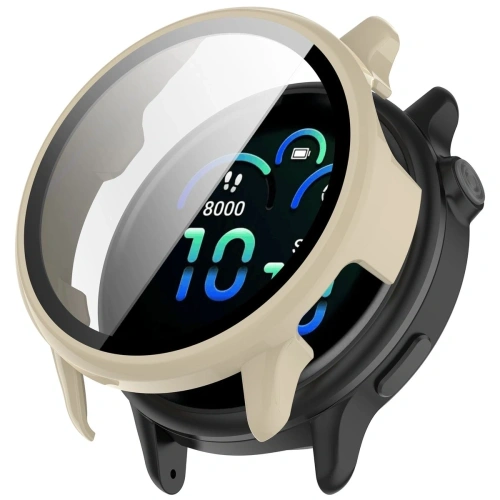 Kup Etui ze szkłem do zegarka Bizon Case+Glass Watch do Garmin Vivoactive 6 beżowe - BIZ9232 - {ean13} - Sklep Home Screen