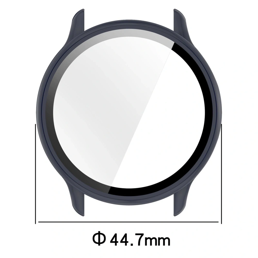 Etui ze szkłem do zegarka Bizon Case+Glass Watch do Garmin Vivoactive 6 niebieskie