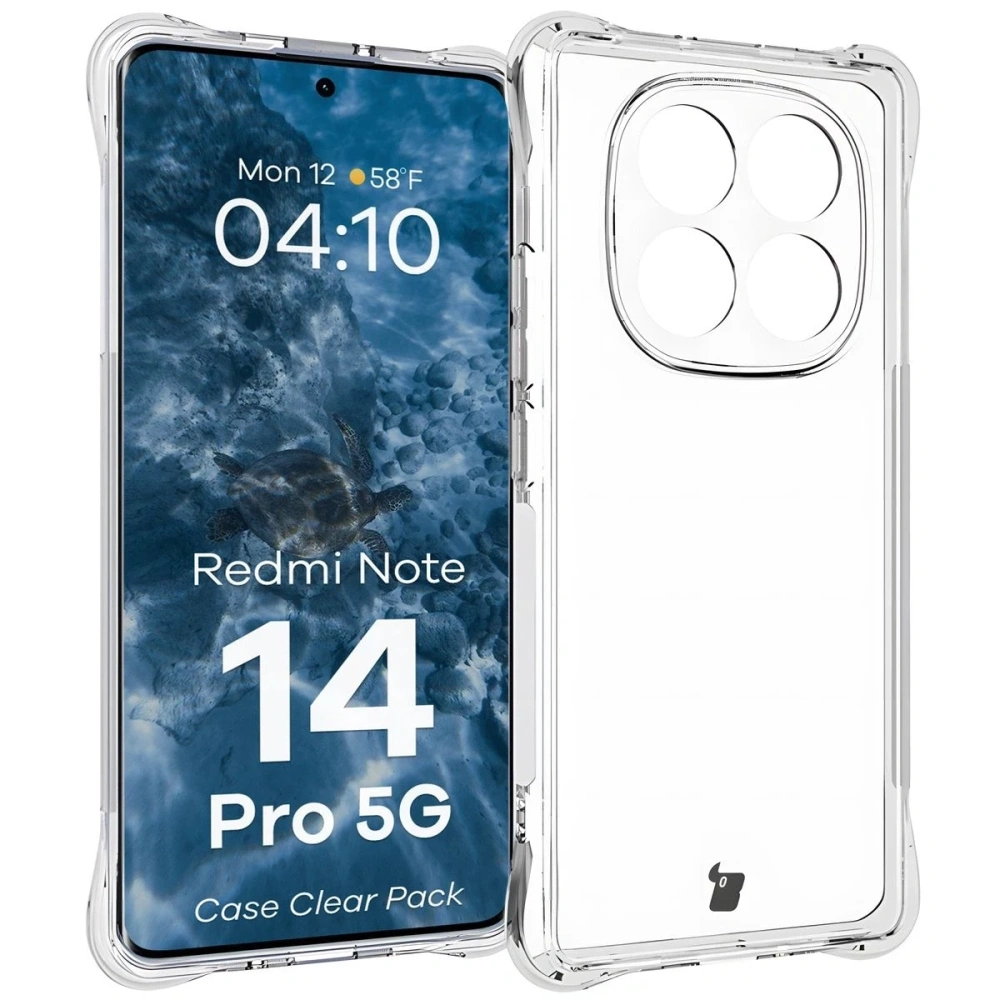 Etui + 2x folia na ekran Bizon Case Clear Pack do Xiaomi Redmi Note 14 Pro 5G