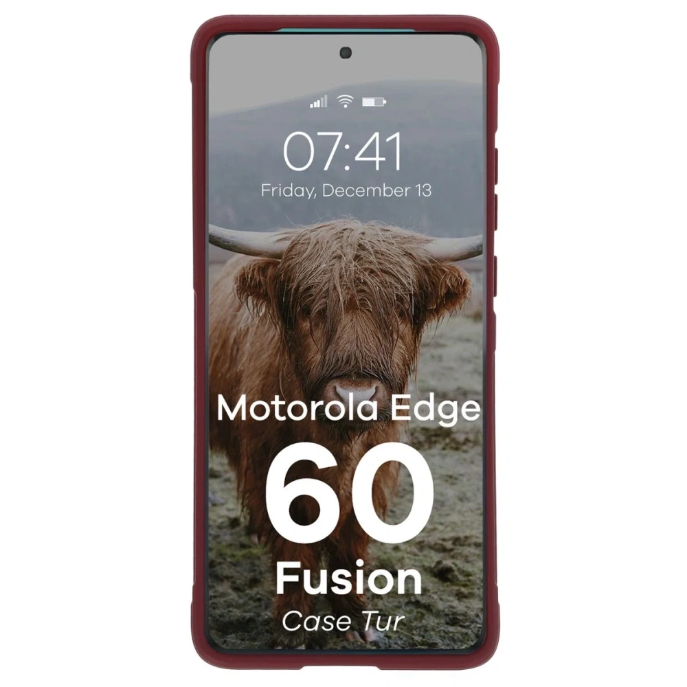 Pancerne etui Bizon Case Tur do Motorola Edge 60 Fusion / Edge 60 burgundowe