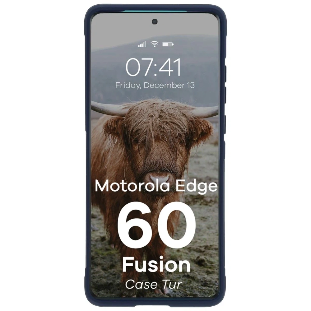 Pancerne etui Bizon Case Tur do Motorola Edge 60 Fusion / Edge 60 granatowe