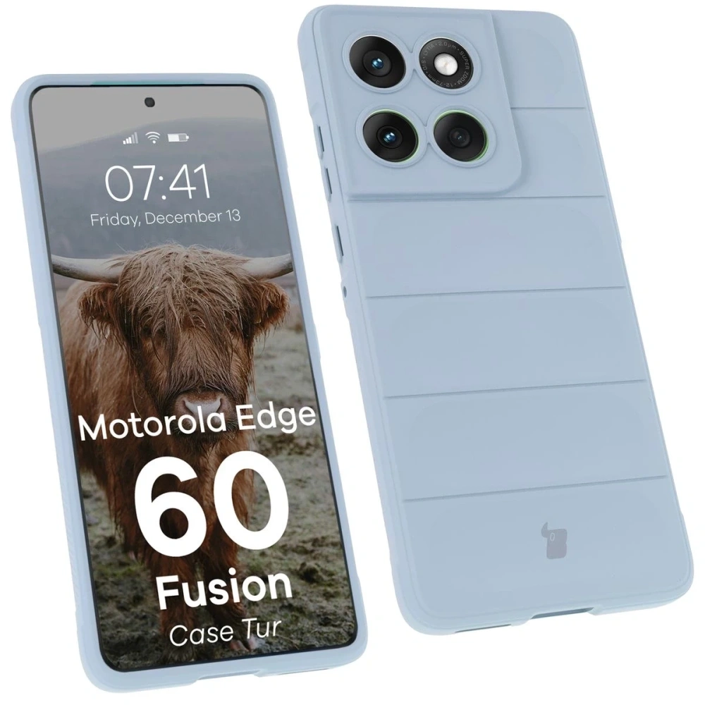 Pancerne etui Bizon Case Tur do Motorola Edge 60 Fusion / Edge 60 jasnoniebieskie