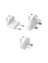 4smarts Worldplug GaN Flex Hybrid Töltő 6in1 Lapos Dugó Slim UK, EU, AU fehér utazási adapter