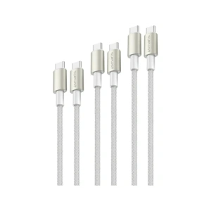 Kup Kabel USB-C / USB-C 4smarts PremiumCord 60W biały/srebrny [3 PACK] - 4SMR88 - {ean13} - Sklep Home Screen