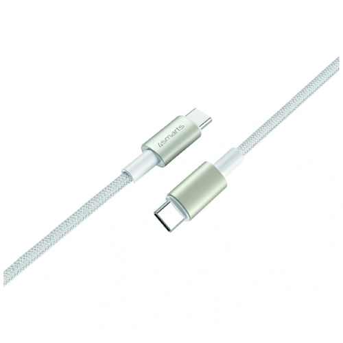 Kup Kabel USB-C / USB-C 4smarts PremiumCord 60W biały/srebrny [3 PACK] - 4SMR88 - {ean13} - Sklep Home Screen