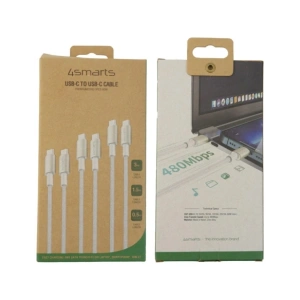 Kup Kabel USB-C / USB-C 4smarts PremiumCord 60W biały/srebrny [3 PACK] - 4SMR88 - {ean13} - Sklep Home Screen