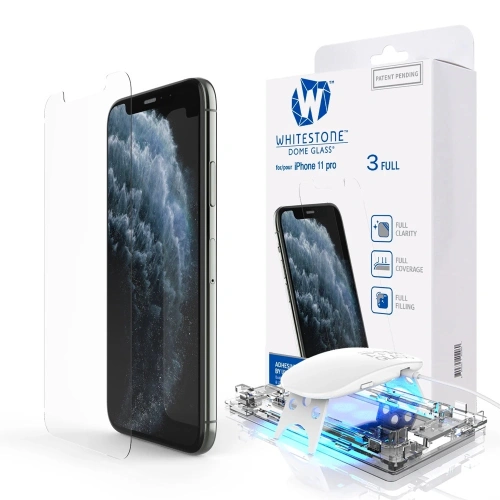 Kup Sticlă securizată cu adeziv UV Whitestone Dome Glass Apple iPhone 11 Pro Clear - WSD030 - {ean13} - Sklep Home Screen