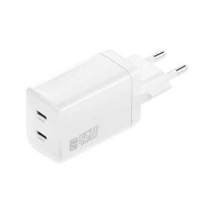 Buy 4smarts PDPlug Dual 45W GaN 2xUSB-C White Wall Charger - 4SMR90 - {ean13} - Home Screen Store Europe