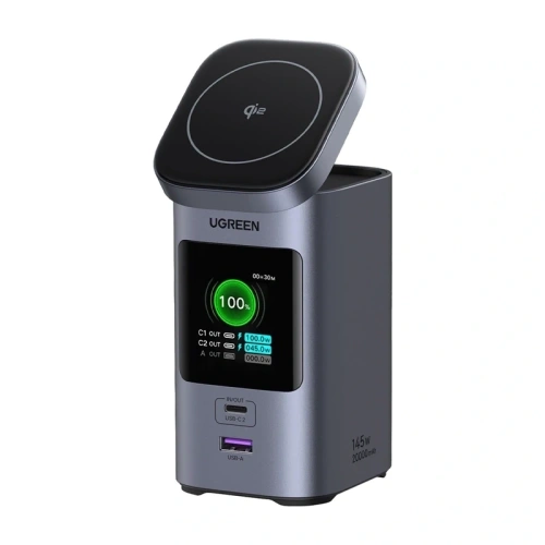 Kup UGREEN Nexode 2 az 1-ben Vezeték nélküli Töltő / Powerbank 20000mAh 145W Qi2 2x USB-C Power Bank - UGR5628 - {ean13} - Sklep Home Screen