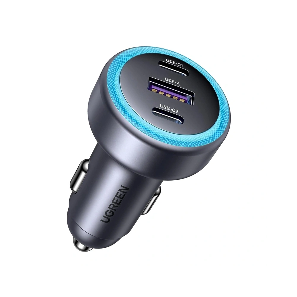 Ładowarka samochodowa UGREEN EC307 USB-A, 2xUSB-C 30W (czarna)