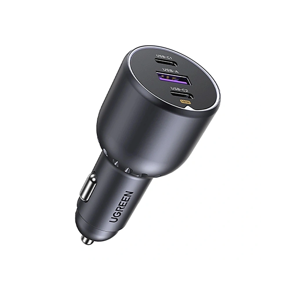 Ładowarka samochodowa UGREEN EC705 USB-A, 2xUSB-C 130W + kabel 1m 5A