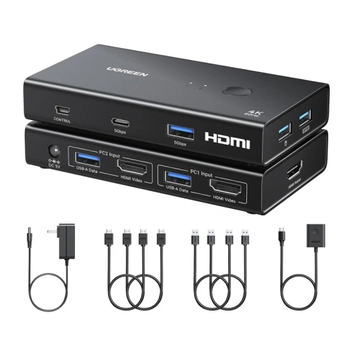 Kup UGREEN AK502 2-in-1 HDMI 2.0 KVM kapcsoló - UGR5637 - {ean13} - Sklep Home Screen