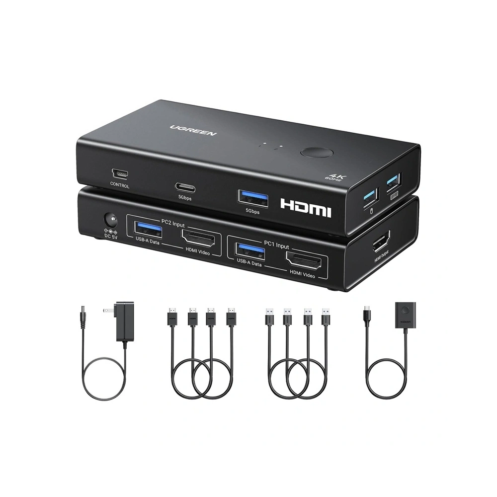 Przełącznik Switch KVM UGREEN AK502 2w1 HDMI 2.0