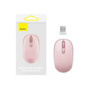 Buy Baseus F01B Tri-Mode Wireless Mouse 2.4G BT 5.0 1600 DPI (pink) - BSU8959 - {ean13} - Home Screen Store Europe