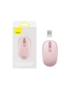 Baseus F01B Tri-Mode Wireless Mouse 2.4G BT 5.0 1600 DPI (pink)