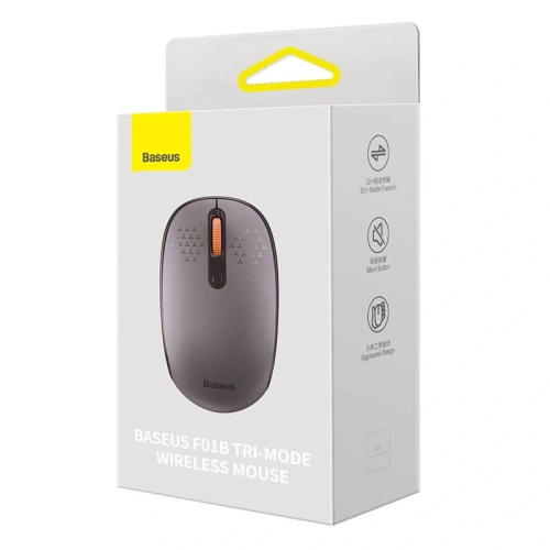 Buy Baseus F01B Tri-Mode Wireless Mouse 2.4G BT 5.0 1600 DPI (gray) - BSU8960 - {ean13} - Home Screen Store Europe