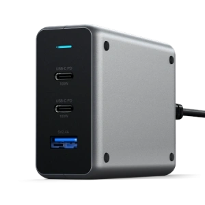 Buy Satechi PD GaN Charger 100W 100W USB-A, 2xUSB-C (space gray) - STH192 - {ean13} - Home Screen Store Europe