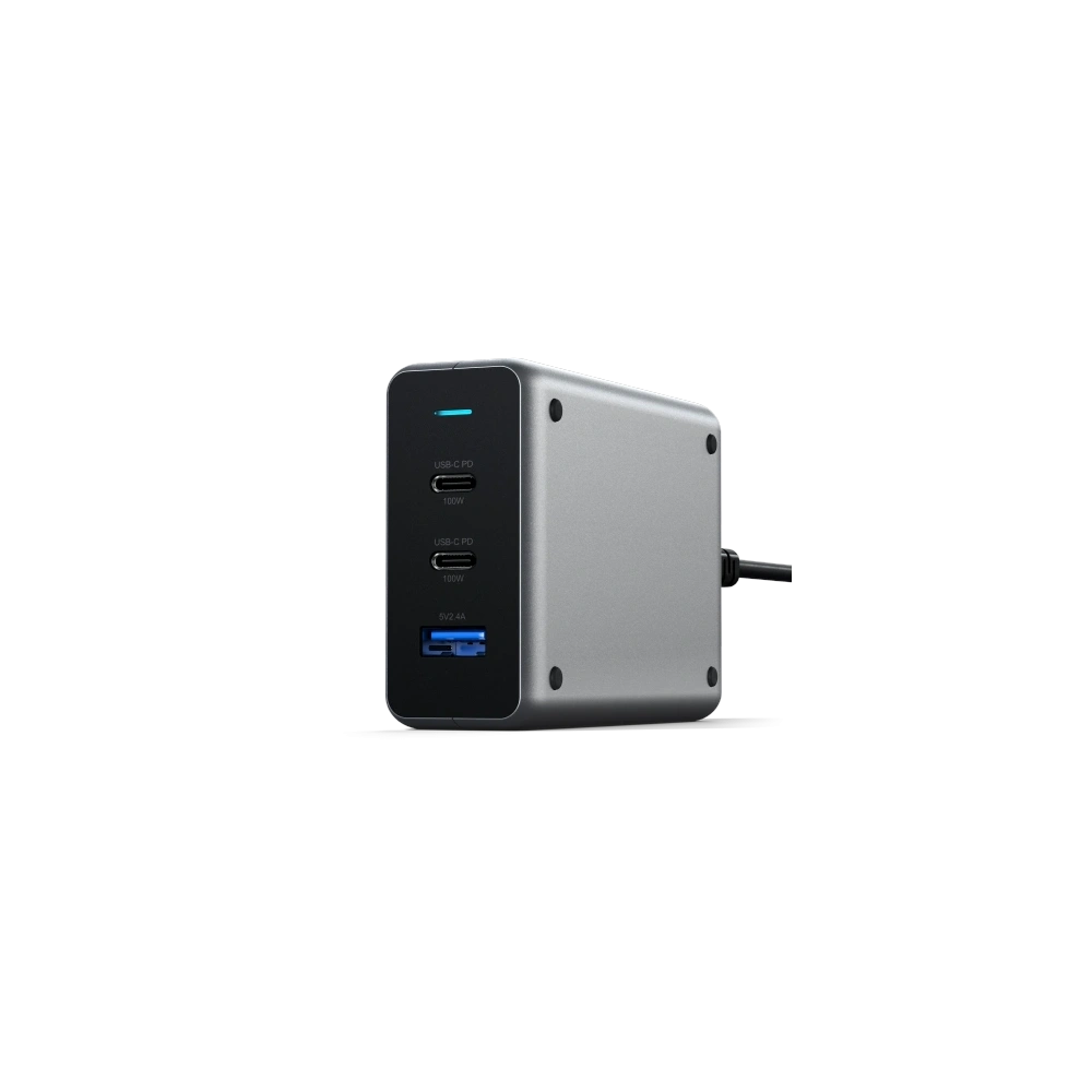 Ładowarka sieciowa Satechi PD GaN Charger 100W USB-A, 2xUSB-C (space gray)
