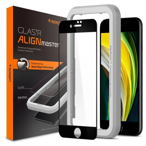 Kup Sticlă securizată Spigen GLAS.tR AlignMaster Apple iPhone SE 2022/SE 2020/8/7 Negru - SPN1137BLK - {ean13} - Sklep Home Screen