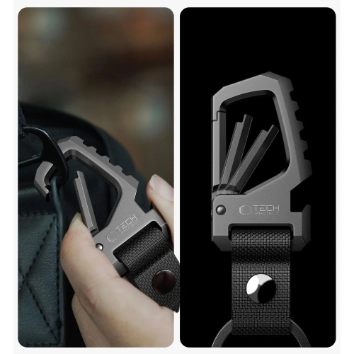 Buy Tech-Protect Slidelock Carabiner Keychain Gunmetal - THP4222 - {ean13} - Home Screen Store Europe