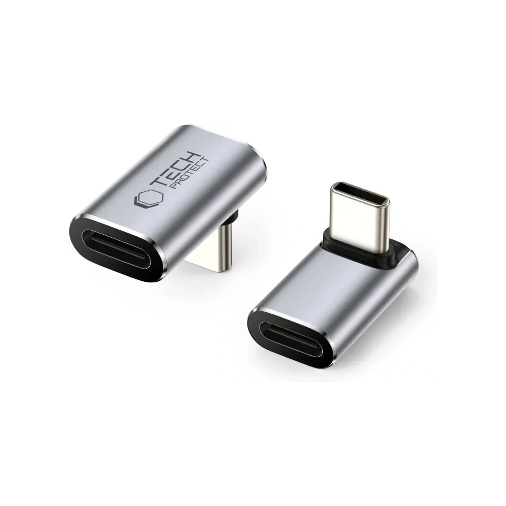 Adapter kątowy USB-C / USB-C Tech-Protect Ultraboost AA02 Angle Adapter USB-C Grey