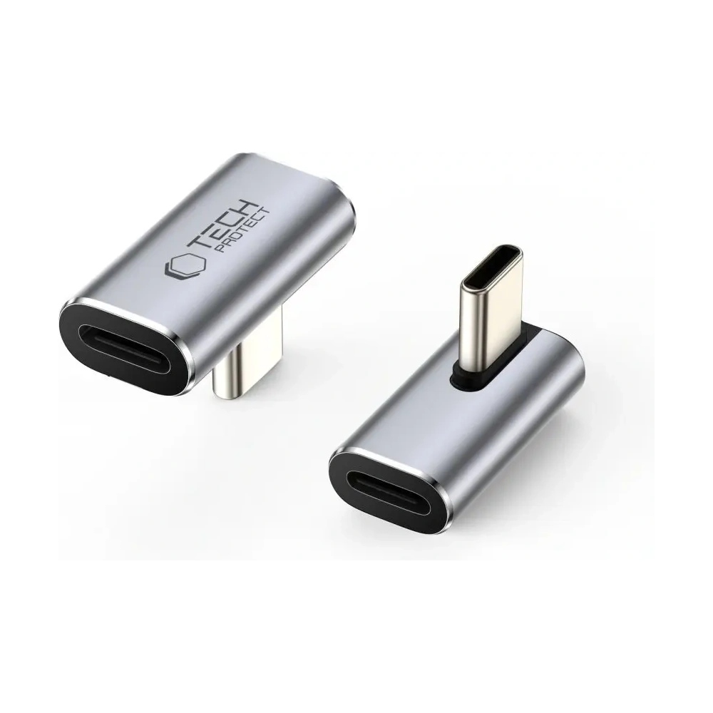 Adapter kątowy USB-C / USB-C Tech-Protect Ultraboost AA03 Angle Adapter USB-C Grey
